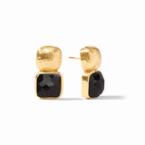 JV Catalina Earring, Gold-Obsidian Black-Julie Vos