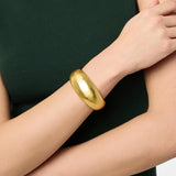 JV Catalina Statement Hinge Bangle, Gold-Julie Vos