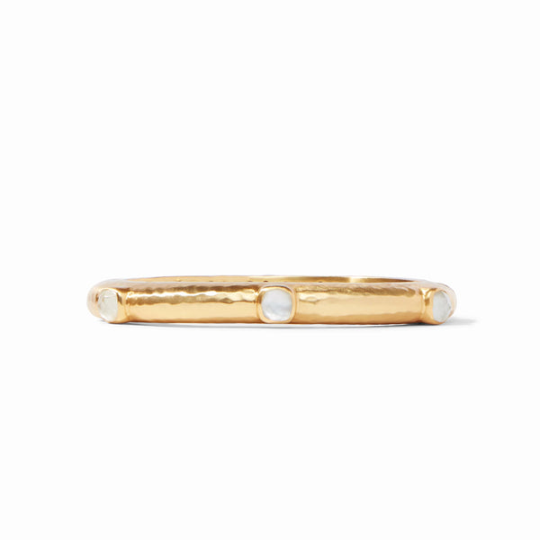 Julie Vos Catalina Hinge Bangle, Iridescent Clear Crystal-Julie Vos