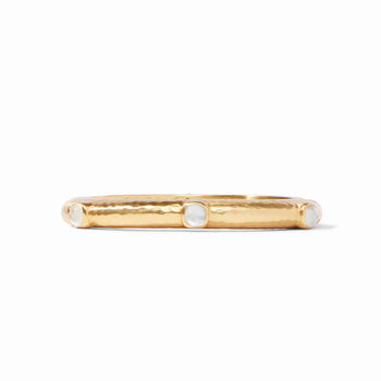 Julie Vos Catalina Hinge Bangle, Iridescent Clear Crystal-Julie Vos