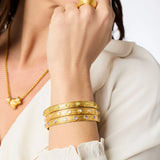 JV Cobblestone Stone Bangle, Ivory Cat'S Eye-Julie Vos