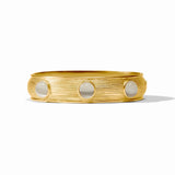 JV Cobblestone Stone Hinge Bangle, Ivory Cat'S Eye-Julie Vos