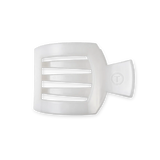 Medium Flat Square Clip, White-TELETIES