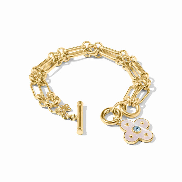 JV Colette Link Bracelet, Chalcedony Blue-Julie Vos
