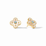 JV Colette Stud Earring, Chalcedony Blue-Julie Vos