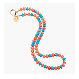 JW Gumdrop Necklace, Coral Turquoise