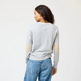 Kerri Rosenthal Patchwork Cotton Pullover, Silver Fox-Kerri Rosenthal