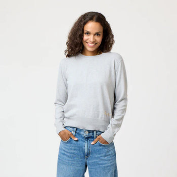 Kerri Rosenthal Patchwork Cotton Pullover, Silver Fox-Kerri Rosenthal