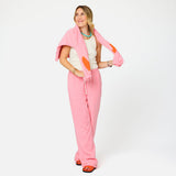 Kr Ex-Boyfriend Patchwork Sweatshirt, Palm Pink-Kerri Rosenthal