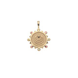 JW Petite Embellished Coin Necklace, COURAGE