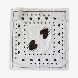 KR Drippy Heart Bandana, White-Kerri Rosenthal