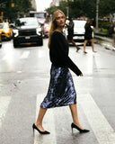Mulberry Midi Skirt-Sapphire-Cartolina