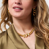 Julie Vos Dolce Demi Link Necklace, Gold-Julie Vos