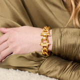 Julie Vos Dolce Demi Link Bracelet, Gold-Julie Vos