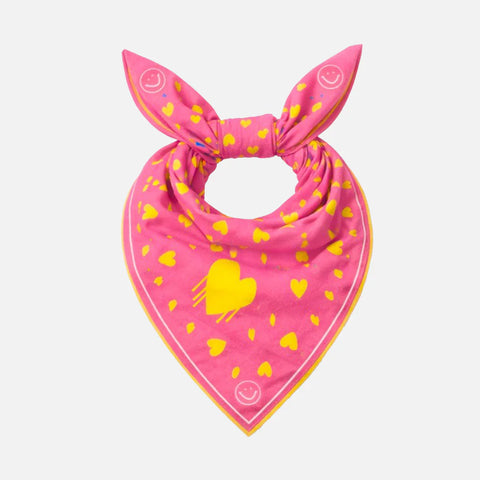 KR Drippy Heart Bandana, Palm Pink-Kerri Rosenthal