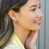 KN Flower Huggie Earrings-Kris Nations