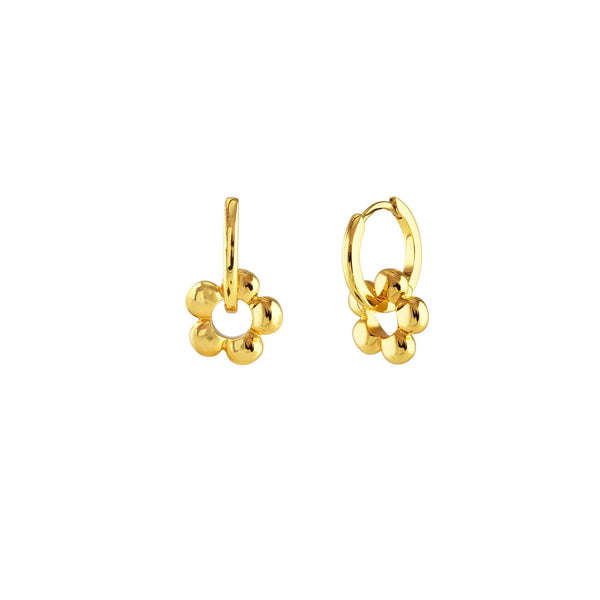 KN Flower Huggie Earrings-Kris Nations