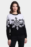 MR Snowflke Reversible Sweater, Black/White