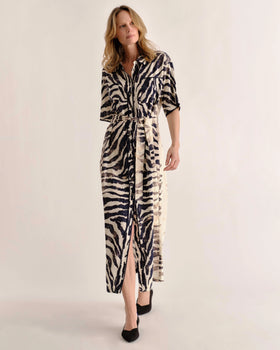 Lucia Dress, Painted Zebra-Cartolina