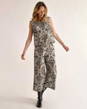 Salida Culotte Pants, Floral Medallion Tidal Pool-Cartolina