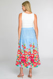 Phoebe Skirt, Poppy Patch Blueberry-Elizabeth James The Label