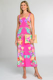 Annalisa Dress, Tulip Tapestry - Pink Glo-Elizabeth James The Label