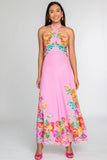 Aubrey Dress, Tulip Tapestry - Cotton Candy-Elizabeth James The Label