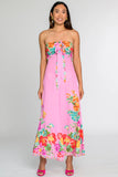 Aubrey Dress, Tulip Tapestry - Cotton Candy-Elizabeth James The Label