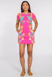 Louisa Dress, Tulip Tapestry - Pink Glo-Elizabeth James The Label