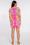 Louisa Dress, Tulip Tapestry - Pink Glo-Elizabeth James The Label