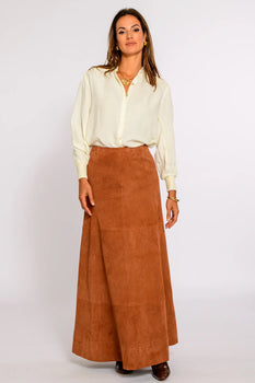 Anita Skirt, Goat Suede-Elizabeth James