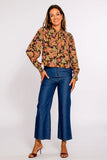 Elizabeth James Brit Bow Blouse, Wallflower Brown-Elizabeth James