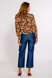 Elizabeth James Brit Bow Blouse, Wallflower Brown-Elizabeth James
