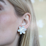 ASHA Eadie Oversized Stud Earring -MOP-ASHA