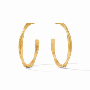 Cheval Twist Hoop- Gold-Large-Julie Vos