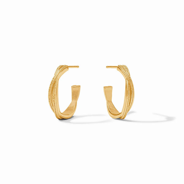 Cheval Twist Hoop Gold-Small-Julie Vos