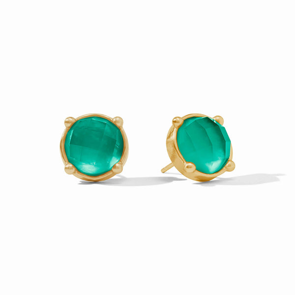 JV Honey Stud Earring, Emerald Green-Julie Vos