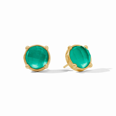 JV Honey Stud Earring, Emerald Green-Julie Vos