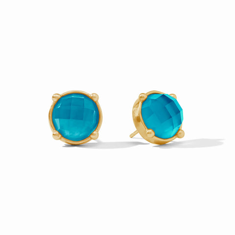 JV Honey Stud Earring, London Blue-Julie Vos