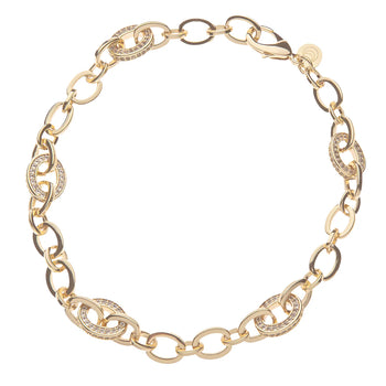 JW Chunky Embellished Necklace, Gold-Jane Win