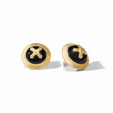 JV Essex Stud Earring, Obsidian Black-Julie Vos