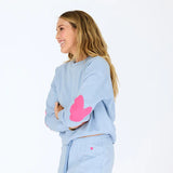 KR EX-Boyfriend Sweatshirt, Slate Blue-Kerri Rosenthal