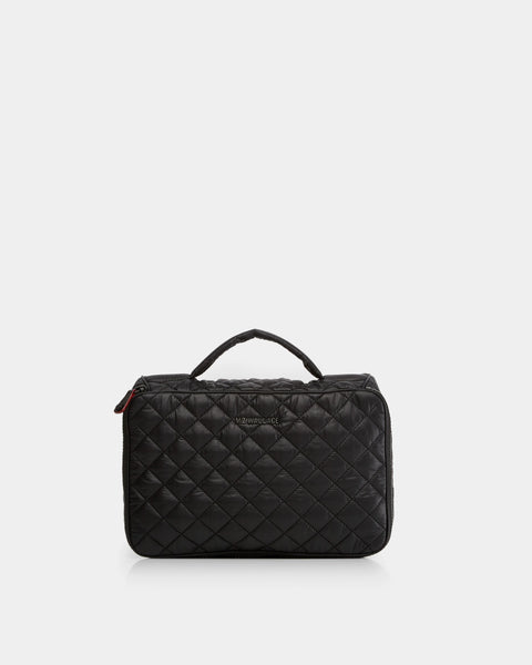 MZW Metro Round Zip Cosmetic, Black-MZ Wallace