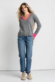 Lisa Todd Color Wheel Sweater, Fog/Carmel-Lisa Todd