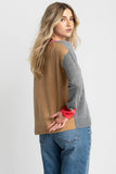 Lisa Todd Color Wheel Sweater, Fog/Carmel-Lisa Todd