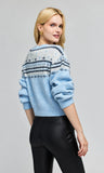 Hilda Fairisle Cardigan, Light Blue Multi