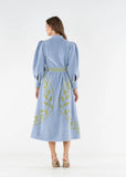 Valentina Corduroy Dress, Blue