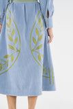 Valentina Corduroy Dress, Blue