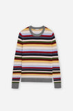 Long Sleeve Striped Crew, Multi