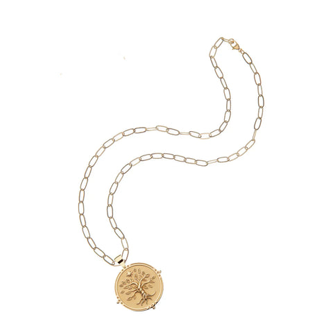 Jane Win FAITH Original Pendant Coin Necklace-Jane Win